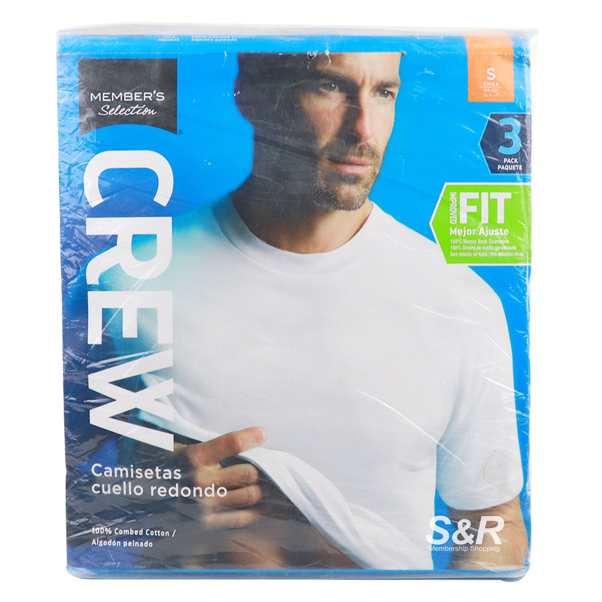 Member’s Selection Men’s Crew-Neck Tee Small Size 3-pack Member’s Selection Men’s Crew-Neck Tee Small Size 3-pack